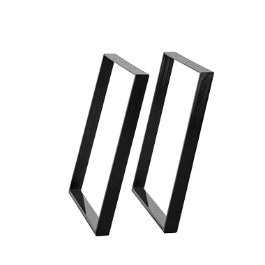 Sorte u-shaped concave bordben i metal.